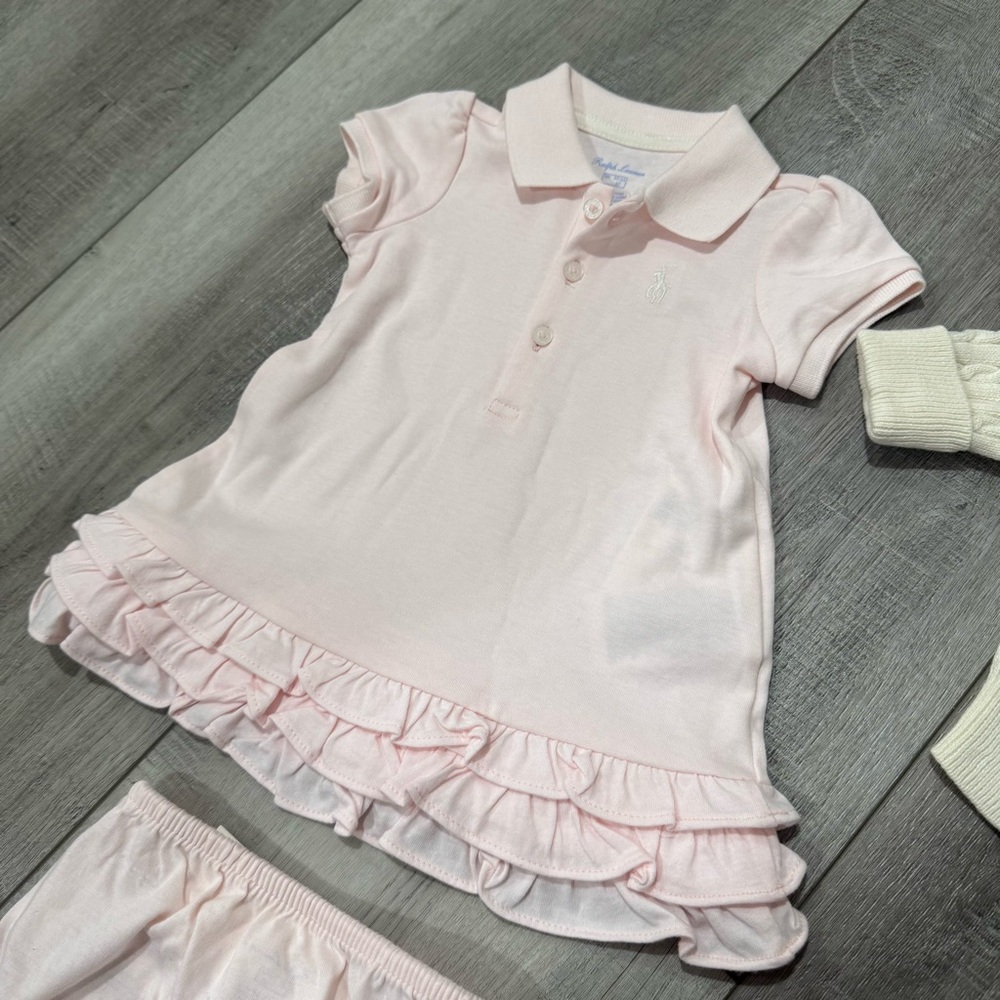 Ralph Lauren Girls’ Cupcake Dress and Cable-Knit Cardigan Set - Picture 2 of 9
